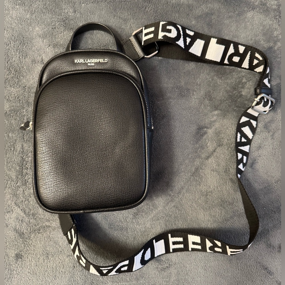 Karl Lagerfeld Black Body bag/sling bag Logo Strap